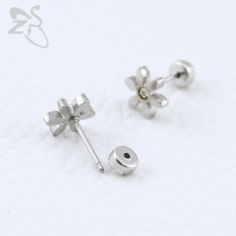 Детские серьги из нержавеющей стали модные гвоздики для девочек украшения