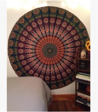 CAMMITEVER полотенца с рисунком индийской круглой мандалы гобелен покрывало для