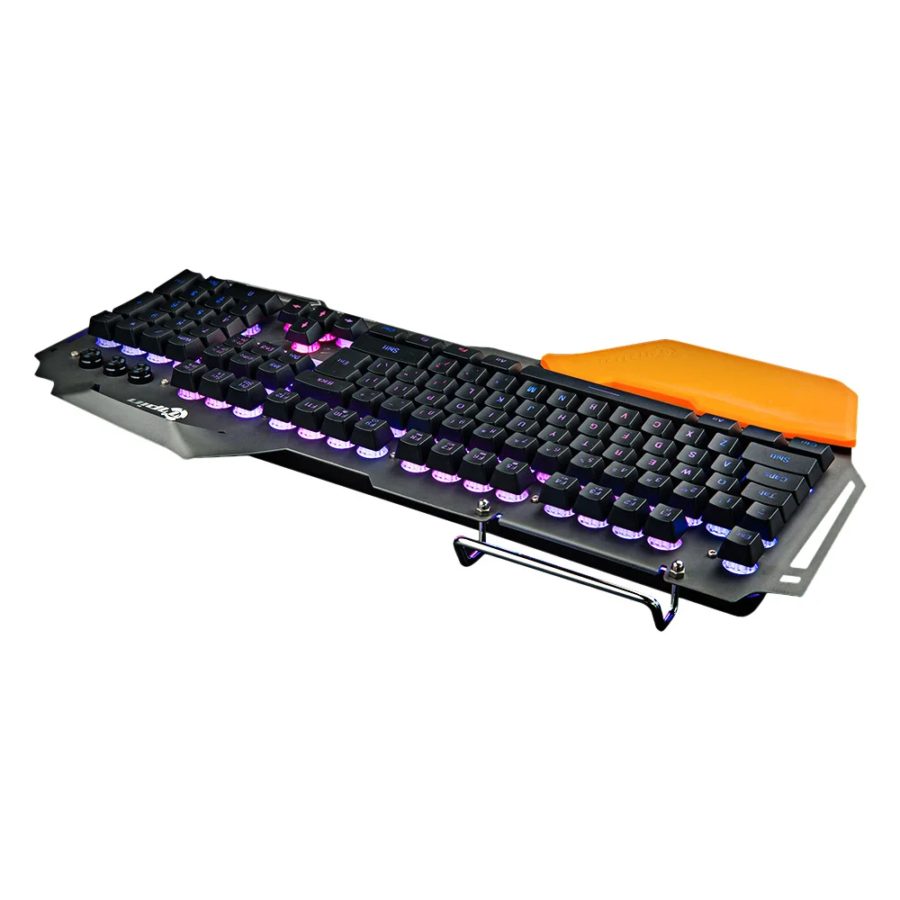 7pin PK820 104 ключи Gaming мембранная клавиатура с RGB Подсветка телефона держатель для Linux