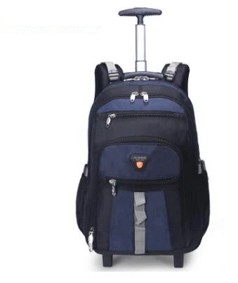 dark blue 22 inch Мужская нейлоновая Дорожная сумка на колесиках, рюкзак wo, мужская деловая сумка на колесиках, дорожная сумка на колесиках, чемодан на колесиках - Цвет: dark blue 22 inch