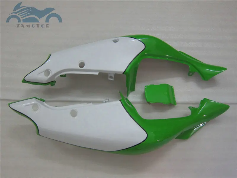 Заказывайте нужный комплект обтекателей для KAWASAKI Ninja ZX7R 1996 1997-2003 антиблокировочная система, мотоциклетные Обтекатели Кузов ZX 7R 96-03 зеленого и белого цветов