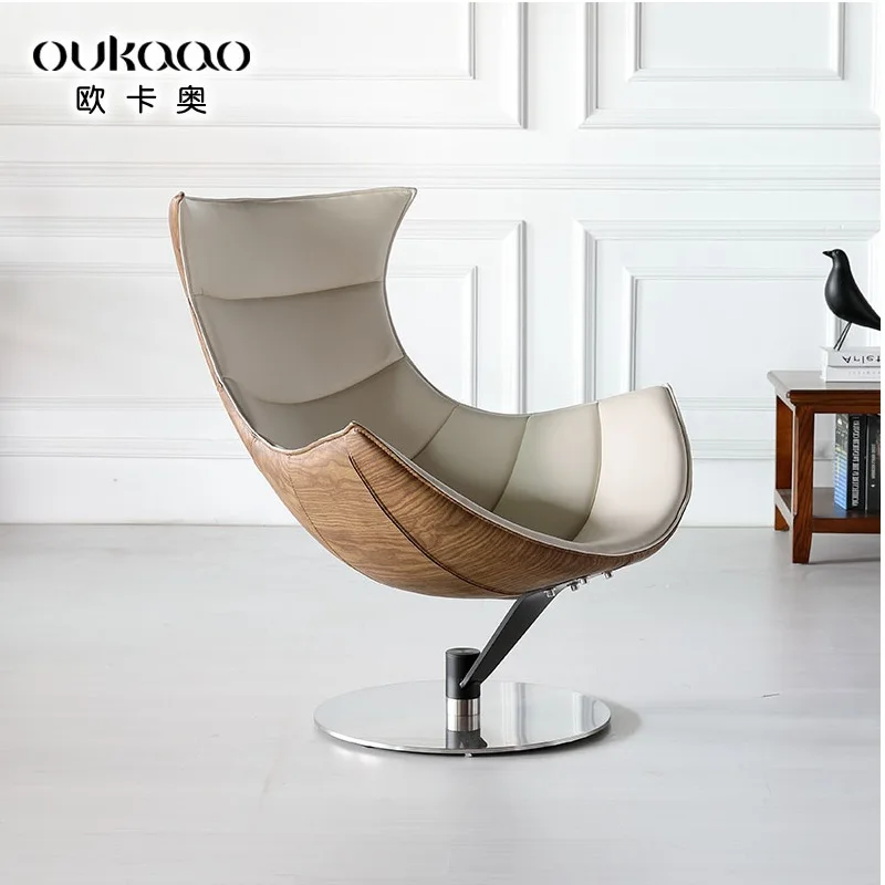 

Nest Lounge Chair with Leather Upholstery