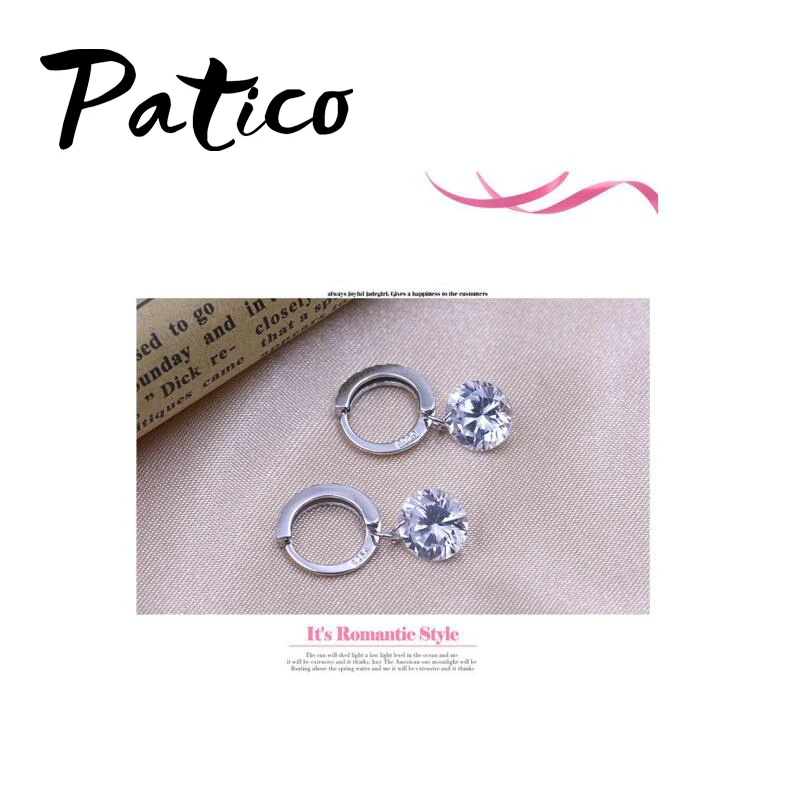 Женские серьги из серебра 925 пробы с фианитами|fashion hoop earrings|hoop earringsearrings earrings |