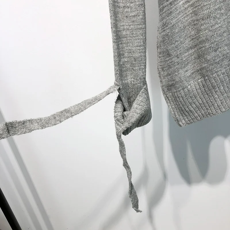 Casual Winter Women Lace-Up Long Sleeve Sweater Turtleneck Pullover Warm Basic Autumn Knitted Loose | Женская одежда