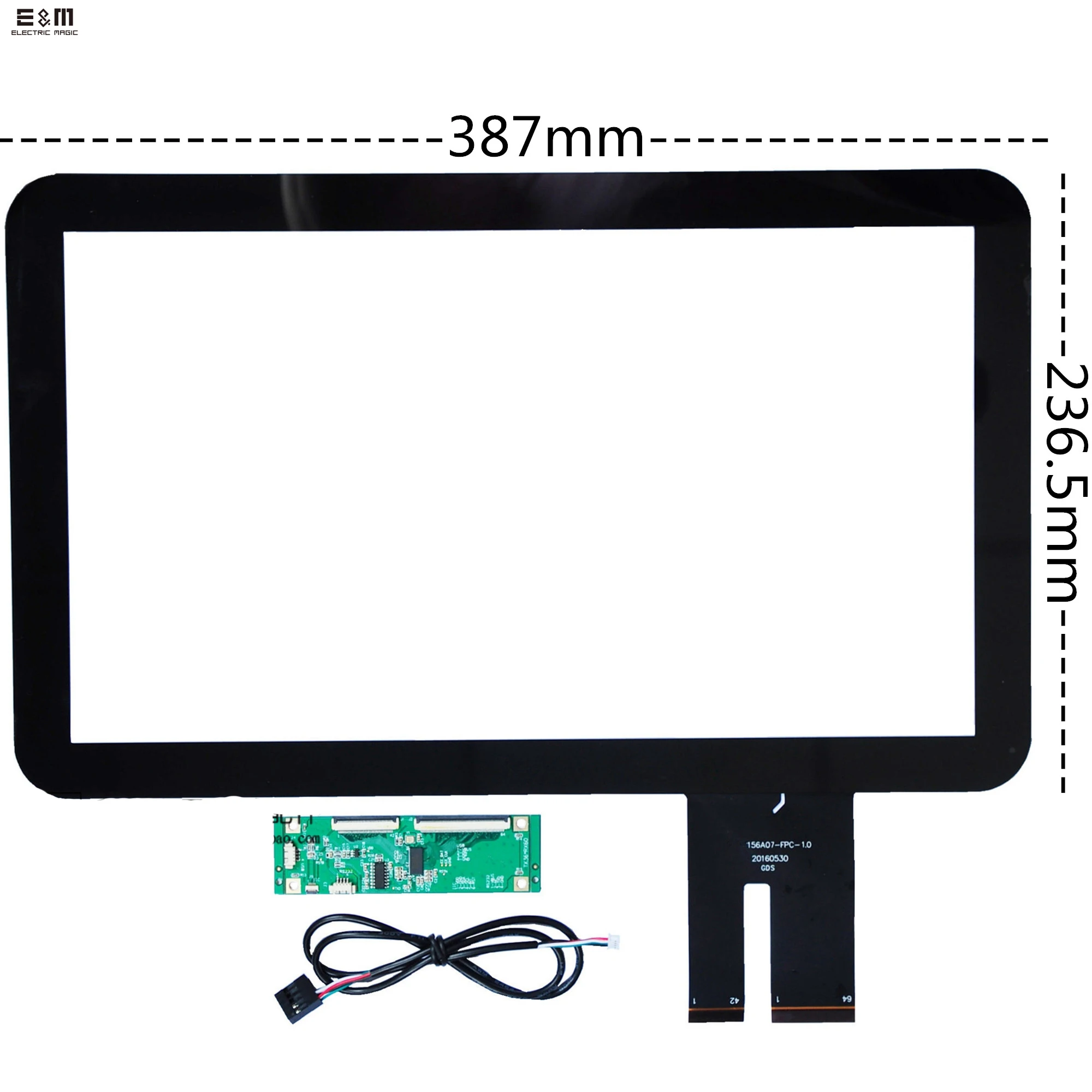 15.6 Inch Touch Capacitive Screen for Order Machine Cash Register DIY 10 Point LCD Modules Drive Free | Электронные компоненты