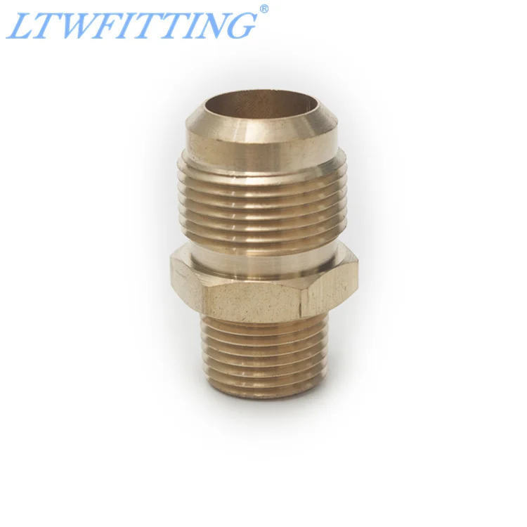 

LTWFITTING Brass Flare 3/4" OD x 1/2" Male NPT Connector Tube Fitting