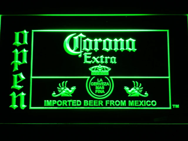 035 Corona пивной открытый бар светодиодный неоновый светильник с выключателем