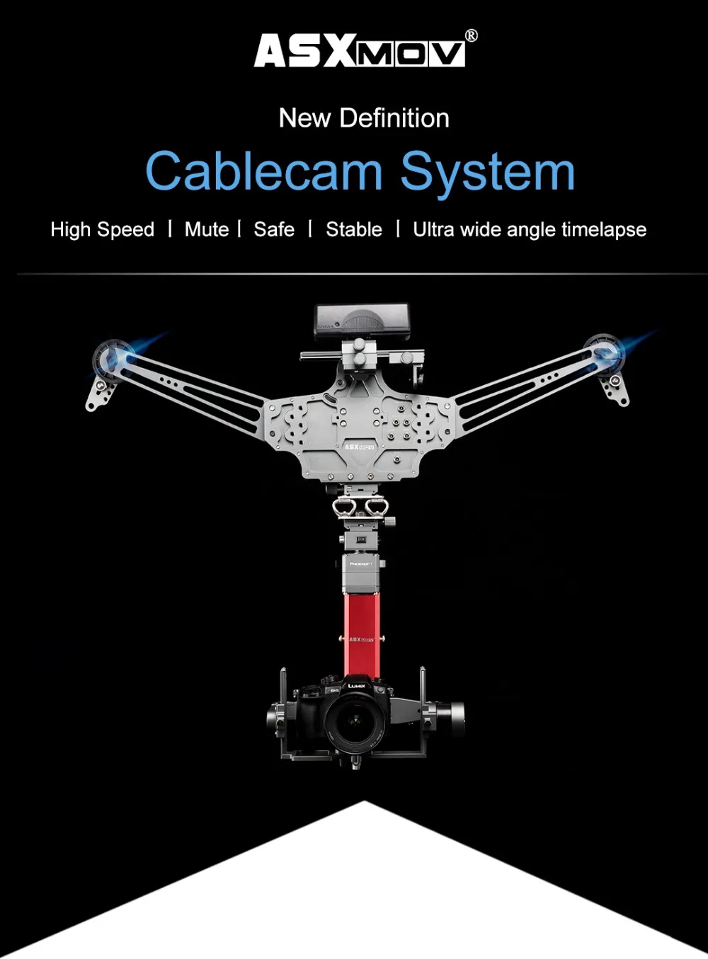 ASXMOV cablecam панорама замедленная съемка для аэровидеосъемки карданов Система