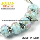 JHNBY 5 мм Большие европейские бусины с отверстием, стеклянные бусины 10 шт., круглые свободные детали, аксессуары для изготовления ювелирных изделий своими руками