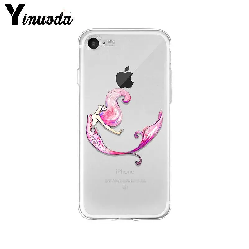 Yinuoda Mermaid Tail TPU Soft Silicone Phone Case for iphone 13 X XS MAX 6 6S 7 7plus 8 8Plus 5 5S XR | Мобильные телефоны и
