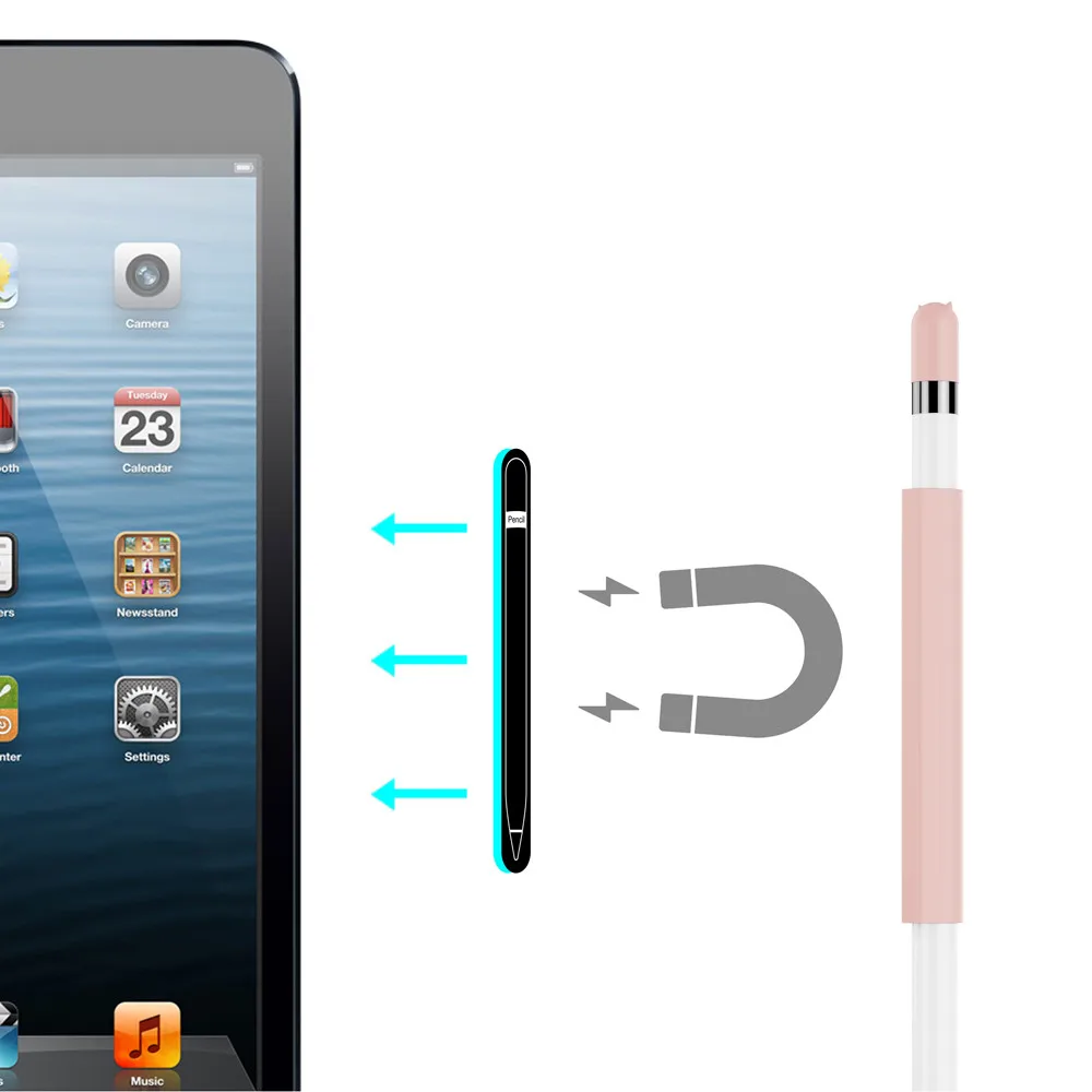 BINMER для Appel Pencil втулка Магнитная мягкий силиконовый держатель набор Apple Чехол #2 |