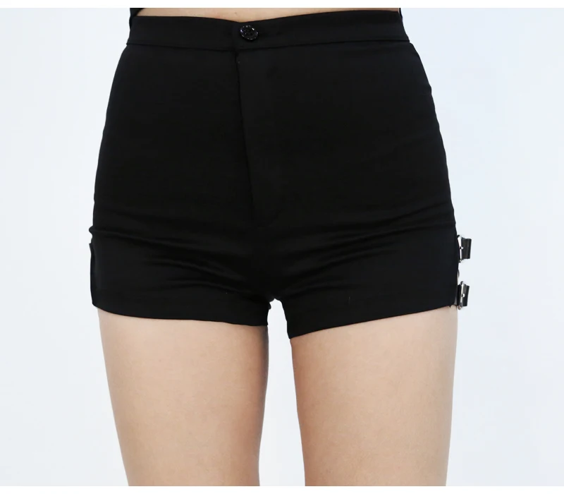 Пикантные узкие Для женщин шорты для в стиле панк Рок выдалбливают