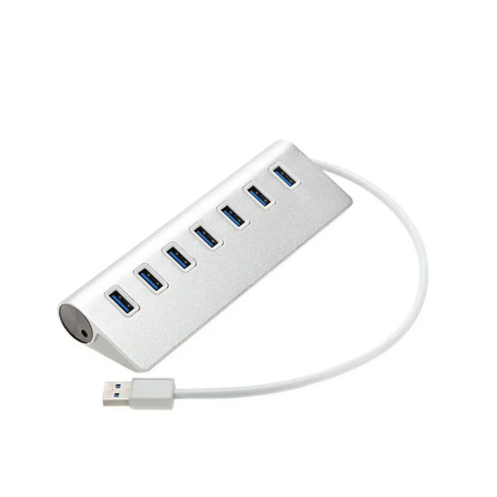 Leadzoe USB 3.0 концентратор 7-Порты и разъёмы Портативный высокое Скорость Алюминиевый