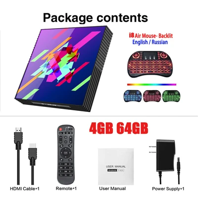4GB 64GB i8blacklit Приставка ТВ Google Play ТВ приставка Android 9,0 Rockchip RK3318 4 Гб 64 Гб Смарт ТВ приставка Bluetooth 2,4/5,0G WiFi Android ТВ приставка PK H96MAX - Цвет: 4GB 64GB i8blacklit