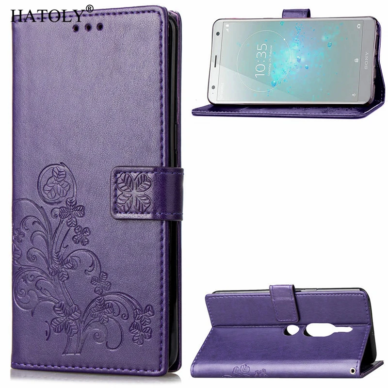 HATOLY For Cover Sony Xperia XZ2 Premium Case Filp Leather for Wallet 5.8" Soft Silicone | Мобильные телефоны и