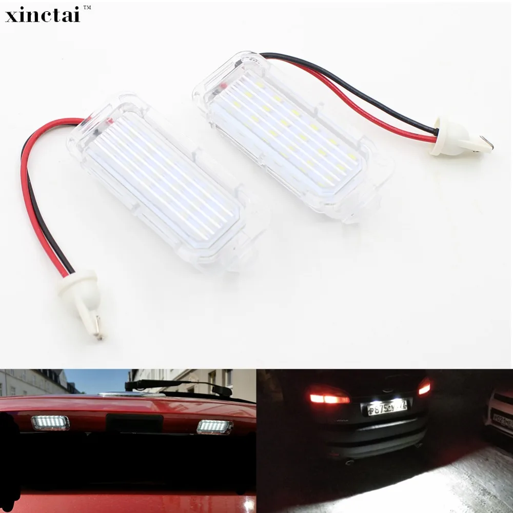 Светодиодная лампа Canbus для номерного знака Ford Fiesta Mondeo BA7 Focus C Max S Kuga Galaxy WA6 Jaguar 2