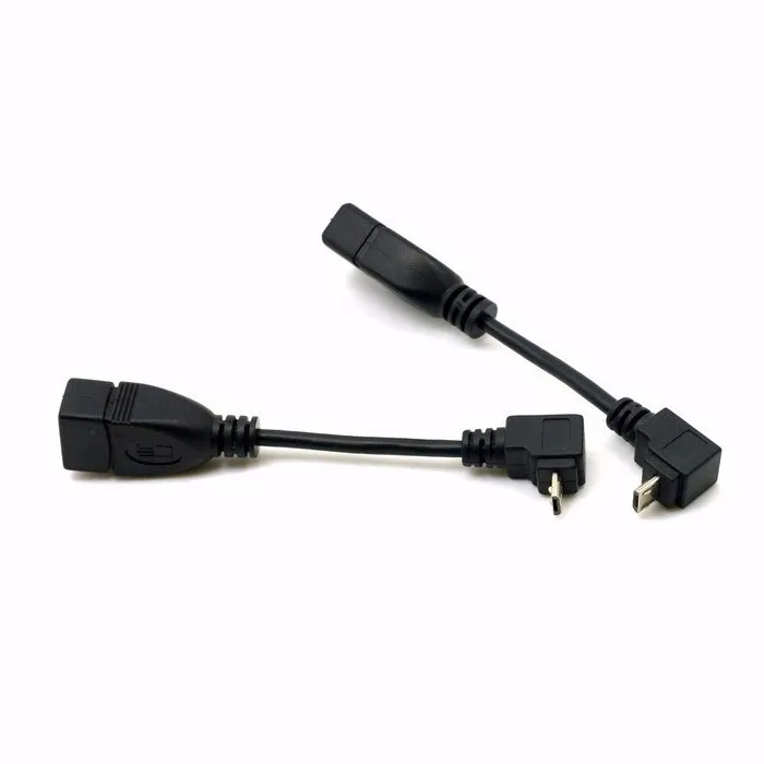 2 шт. 90 градусов вверх и вниз прямой угол Micro USB Тип B к разъем OTG кабель для планшета