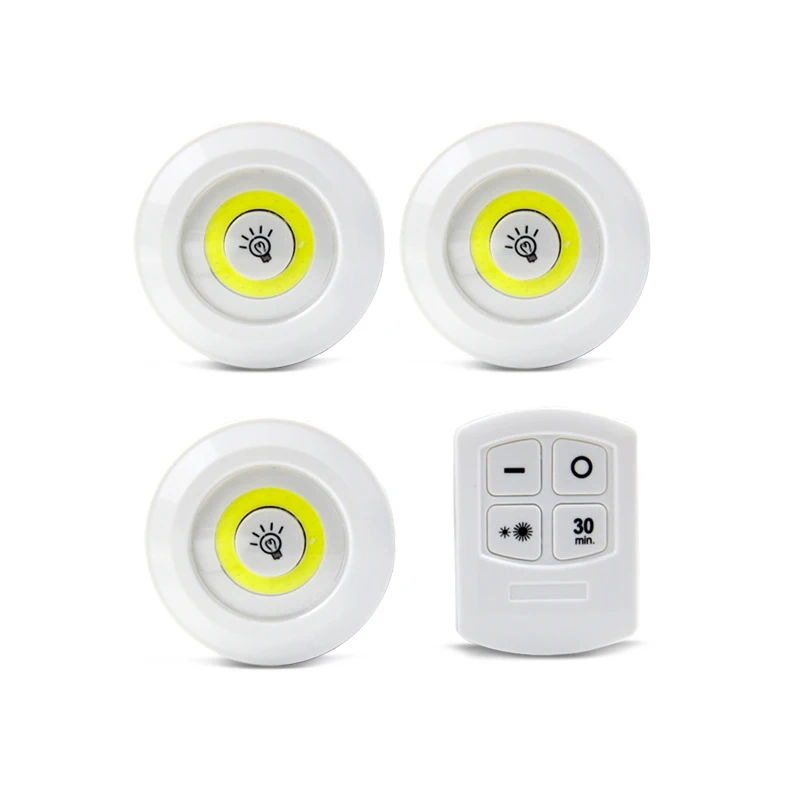 1Remote 3Lamp COB светодиодный ночной Светильник пульт дистанционного управления Беспроводной настенная Ночная лампа Новинка Спальня лампа для малышей подарок винный шкаф Лестницы светильник s - Emitting Color: 1Remote 3Lamp