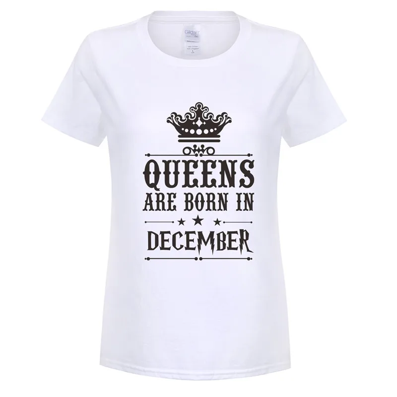 Omnitee новый летний Queens рождаются в декабре футболка для женщин хлопковые футболки