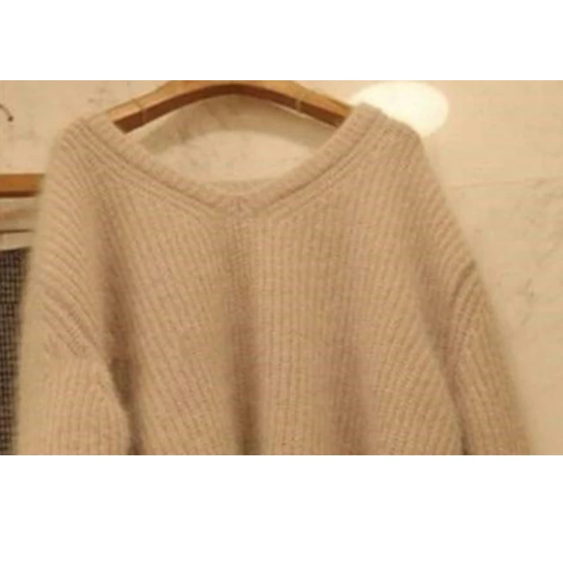 2018 Wool Blend Suits Woman Winter Sweaters Sets Women V neck Sweater + Skirts Two Piece Set Korean Pullovers Ladies Knitwear | Женская