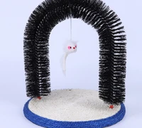 pet cat dogs scratching door self groomer brush massages while removing shedding fur cats toys scratcher with mouse sisal