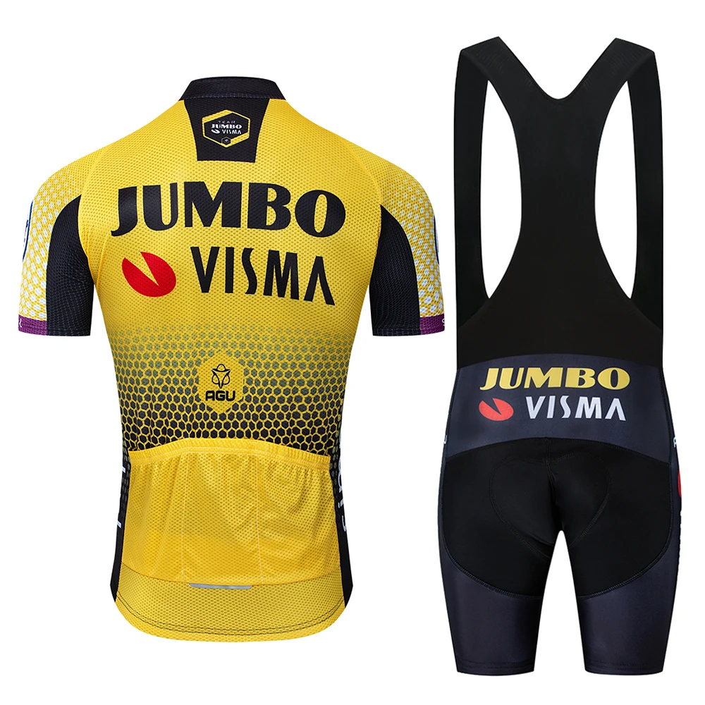 2019 профессиональная команда jumbo visma Велоспорт Джерси Набор Мужская велосипедная