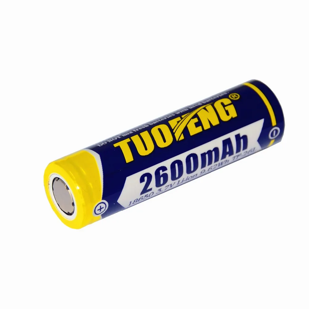 2 шт 18650 батарея 25А Мощная 2600 mAh литий ионная 3 7 V Плоская верхняя аккумуляторная