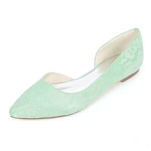 Mint green Creativesugar D'orsay открытые сбоку на плоской подошве с острым носком женская обувь на плоской подошве Свадебные Свадебная вечеринка выпускного вечера свежий цвет Пром мятно-зеленый - Цвет: Mint green