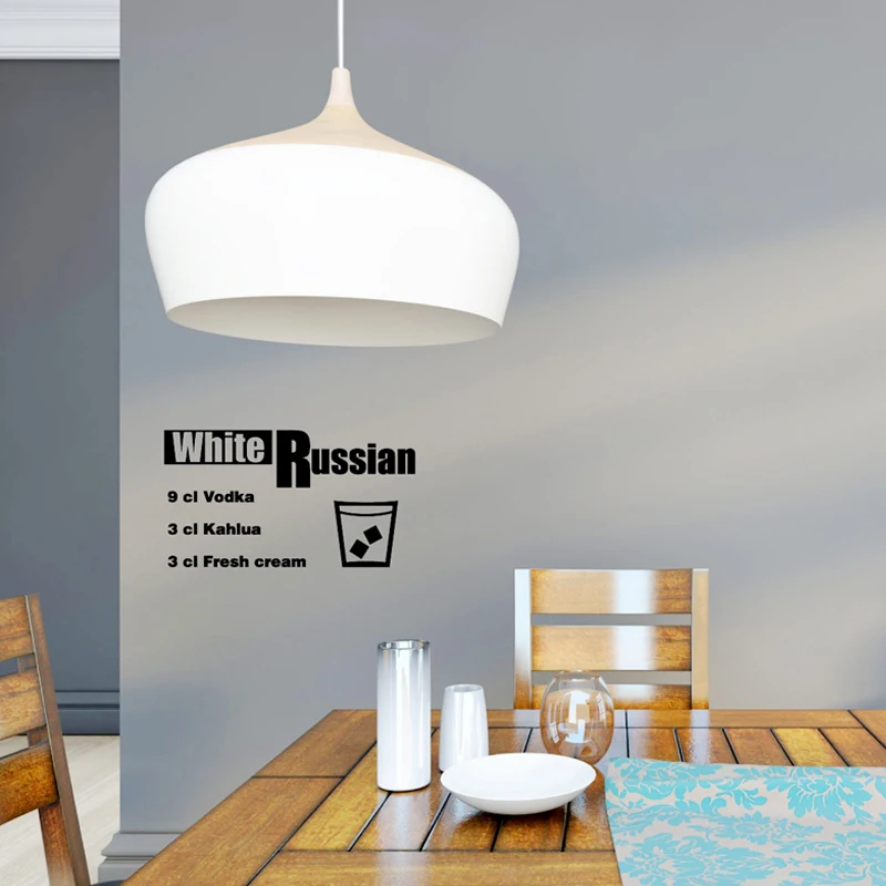 KUCADA белый русский стикер для украшения дома Съемный diy черный ПВХ Настенный декор