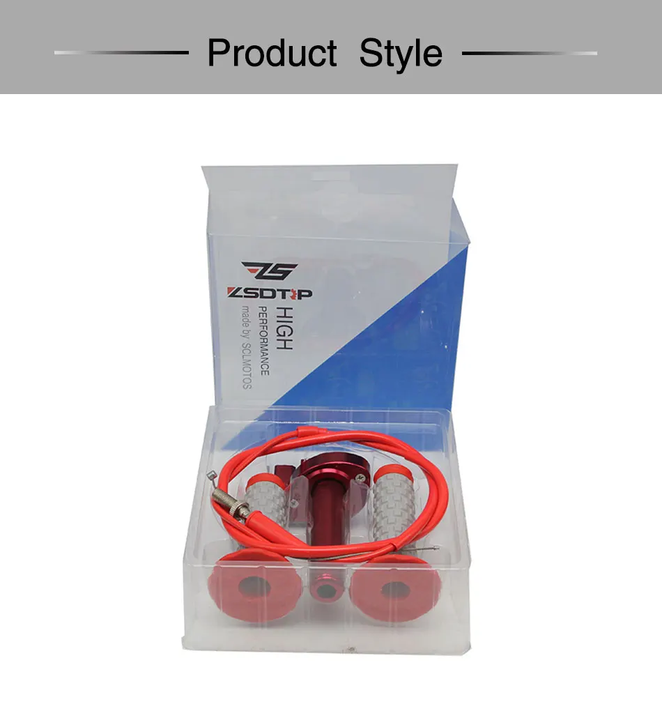 ZSDTRP 7/8 ''мотоциклетные поворотные ручки дроссельной заслонки+ дроссельная заслонка+ рукоятки Pit Pro Dirt Bike XR50 CRF50 для Honda CRF230 KTM