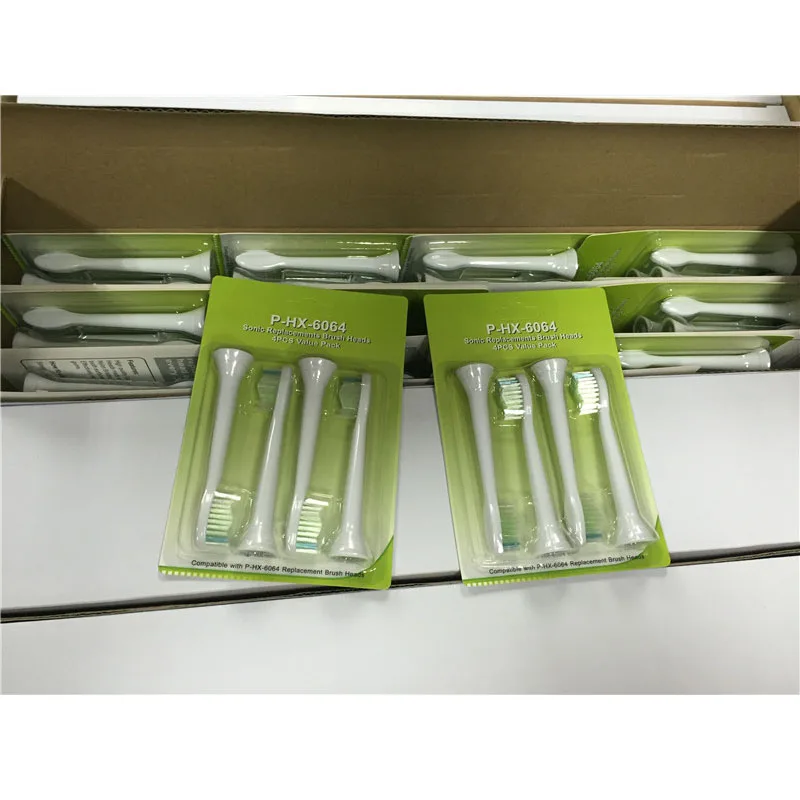 4000 шт. HX6064 электрическая звуковая сменная зубная щетка для Philips насадки на зубные щетки Sonicare Алмазная чистая мягкая щетина