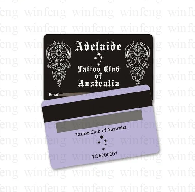 Заказная печать глянцевая отделка CR80 стандартная ПВХ членство магнитная карта