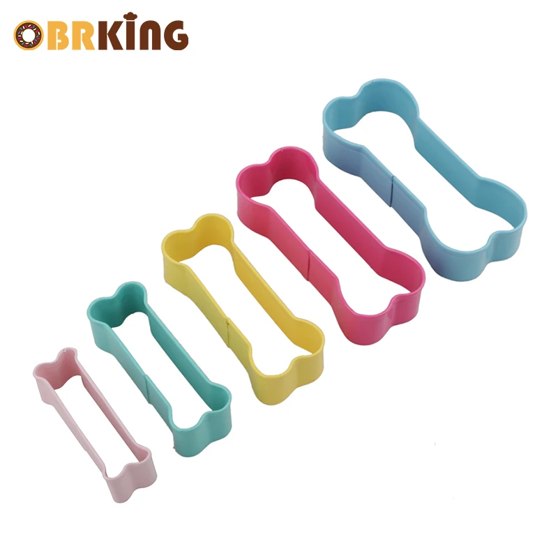 OBRKING 5 шт./компл. из нержавеющей стали собака кости цветные брикет форма для