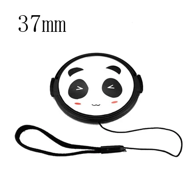 37mm lens cap 3D мультфильм горячий башмак камера ремешок 37 мм 40,5 мм 43 мм 46 мм 49 мм 52 мм 55 мм 58 мм крышка объектива для Canon Nikon Fujifilm Panasonic Leica - Color: 37mm lens cap