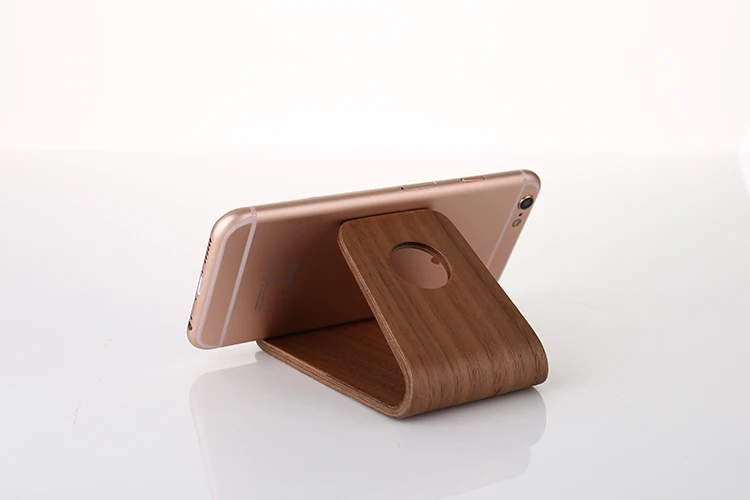 Настольная подставка для телефона из натурального дерева деревянный кронштейн