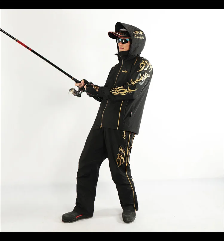 1 Set Gamakatsu New Outdoor Men Fishing Clothing Set Spring Summer Waterproof Fishing Jacket and Pant for Pesca Camping