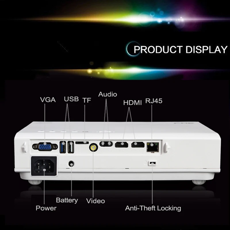 DLP проектор Поддержка 1080x1920 HD затвор 3D видео проектор Android Bluetooth Wi Fi Домашний кинотеатр