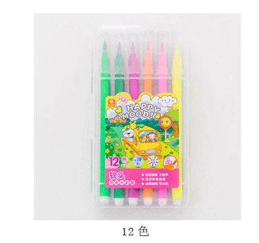 12 colors 12/18/24 Цвета воды Цвет ручки-щетки для рисования с мягкой головкой ручка со смываемыми чернилами Цвет граффити для рисования и каллиграфического письма - Цвет: 12 colors