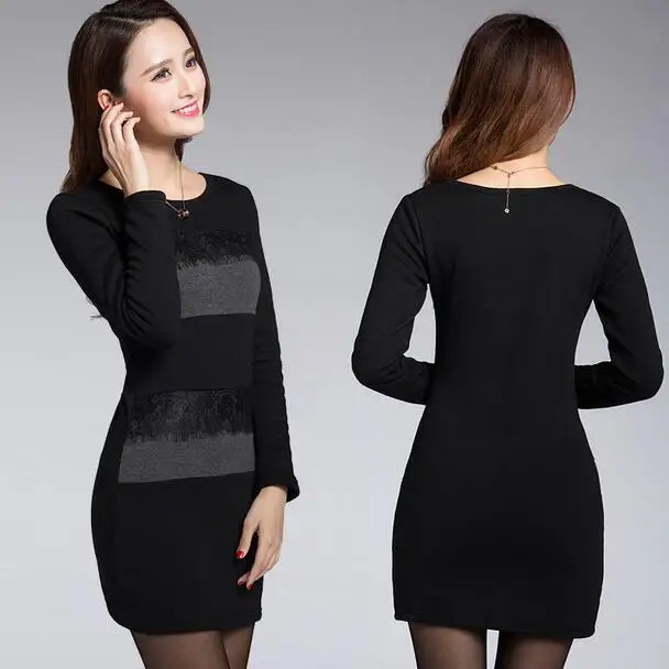 Элегантное платье-футляр для женщин 2019 теплая зимняя водолазка в полоску с