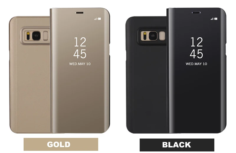 Для samsung Galaxy S6 S7 край S8 S9 плюс A5 A7 A3 J3 J5 J7 Prime чехол s Роскошные Clear View Смарт Кожаный флип-чехол для телефона