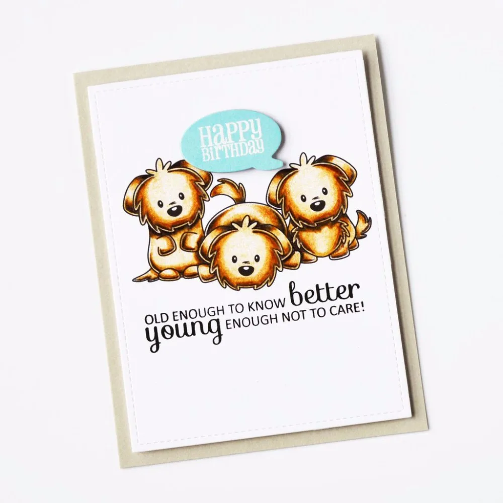 TPP Прекрасный щенок прозрачные резиновые штампы/дети четкие штампы и для