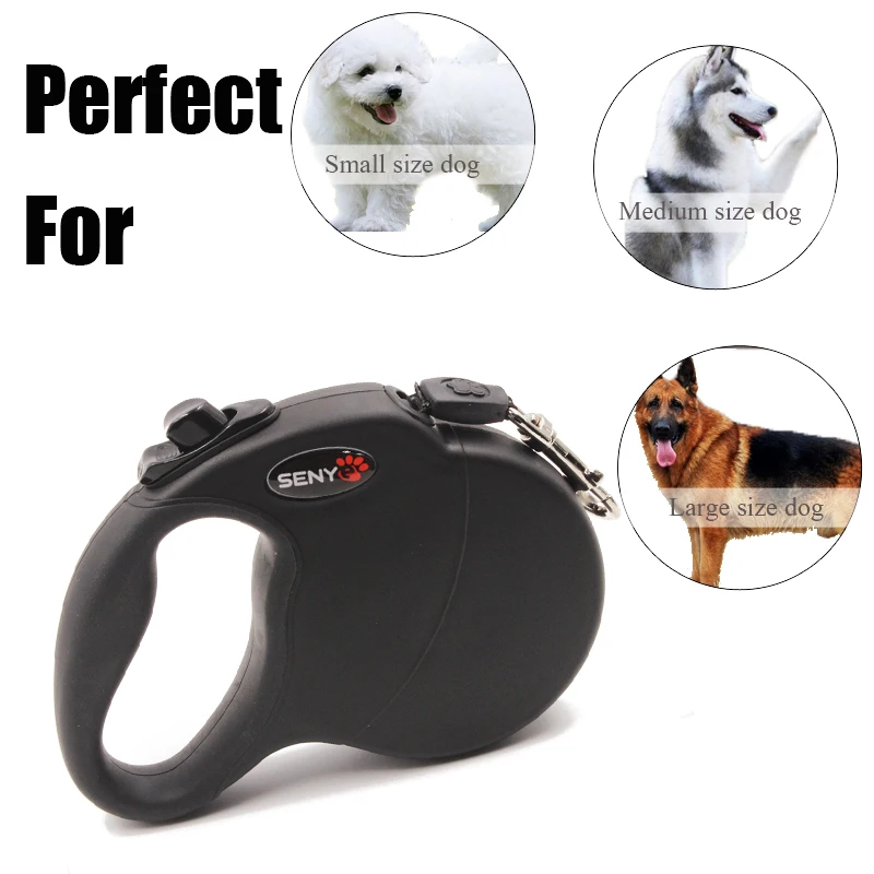 SENYE Retractable Dog Leash 16ft Traction Rope for Large Medium Small Dogs Break & Lock System DU037 | Дом и сад