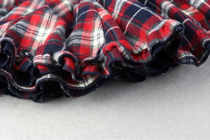 Праздничные Мини-джинсы для девочек юбки-пачки детская клетчатая четырехслойная