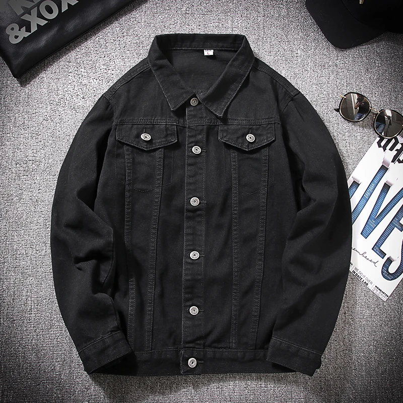 Куртка мужская джинсовая с принтом свободная повседневная модная качественная