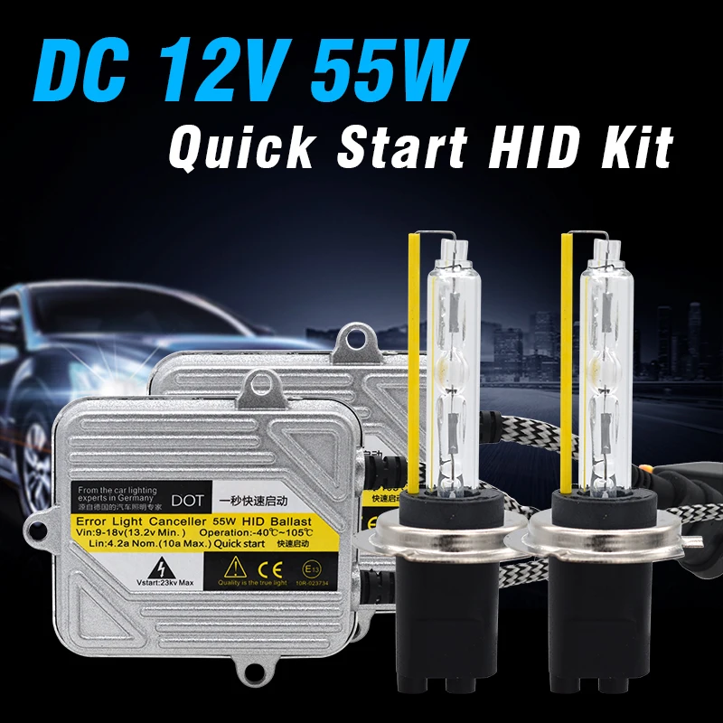 SKYJOYCE 1 комплект 12 В 55 Вт автомобильных фар HID быстрый старт Балласт 5500K быстрая