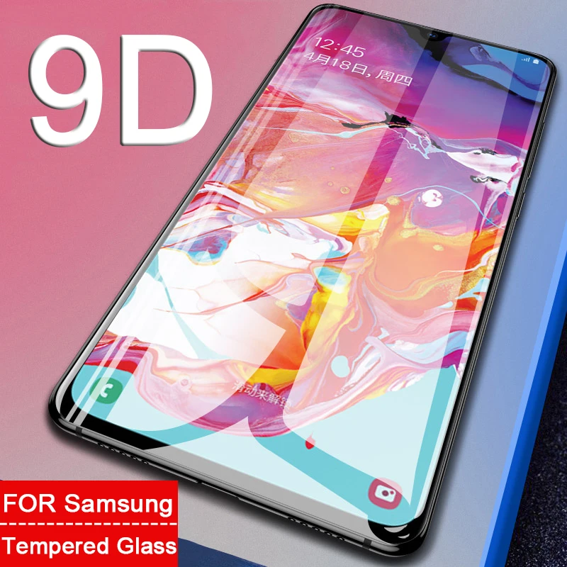 9D защитное закаленное стекло для Samsung A70 протектор Galaxy A80 A90 на Sumsung A 70 80 90 full glasses HD
