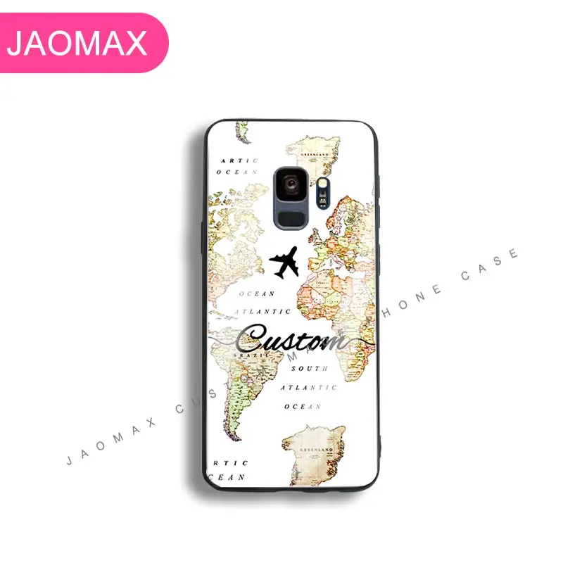 Чехол для телефона Jaomax из мягкого черного ТПУ на заказ с картой мира Samsung S10 Plus Lite A5