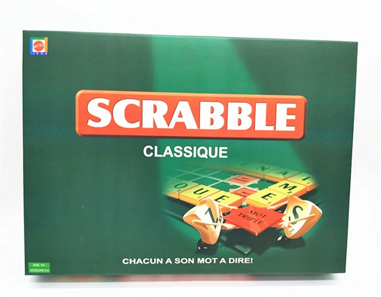 High grade French Игра scrabble утолщенная шахматная доска русская игра scrabble на русском/французском/арабском/английском шахматы игрушки для детей - Цвет: High grade French