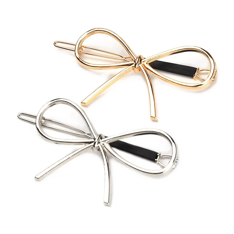 New Vintage Hairpins Metal Bow Knot Hair Barrettes Girls Women Accessories Hairgrips Brand Holder Clip |