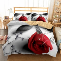 yi chu xin 3d flower bedding sets king size rose duvet cover set with pillowcase bedclothes twin bedline